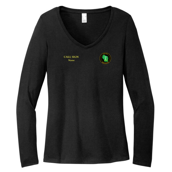 GBM&KC -  Women's Long Sleeve V Neck Tee Thumbnail